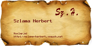 Szlama Herbert névjegykártya
